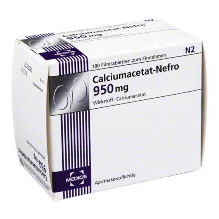 Calciumacetat Nefro 950 mg Filmtabletten, 100 St
