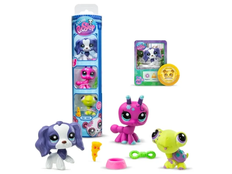 LITTLEST PET SHOP PET TRIO IN TUBE ASS - assorted