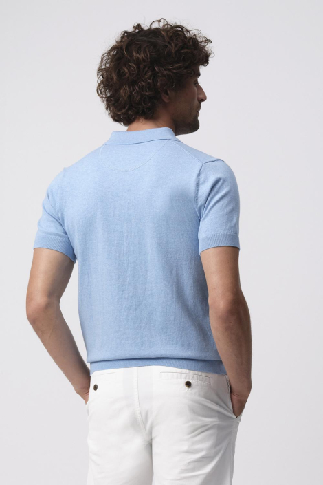 Campbell blauwe heren polo