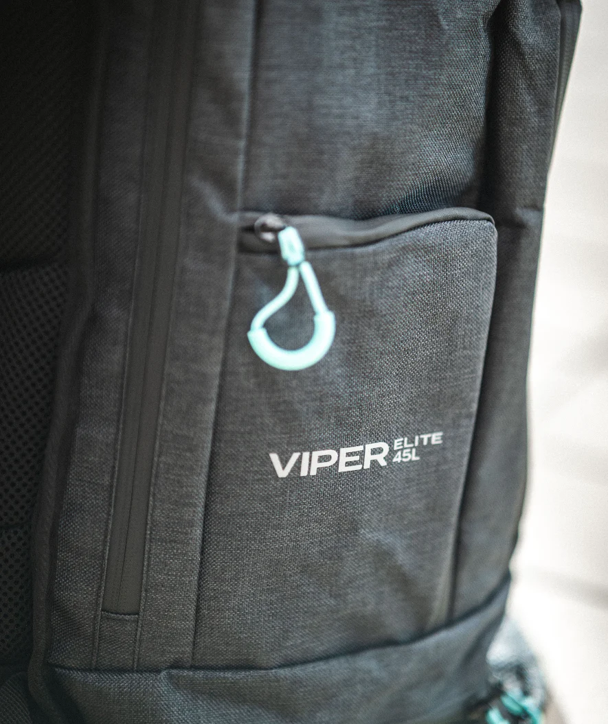 Watery svømmetaske - Viper Elite 45L - Sort/lyseblå
