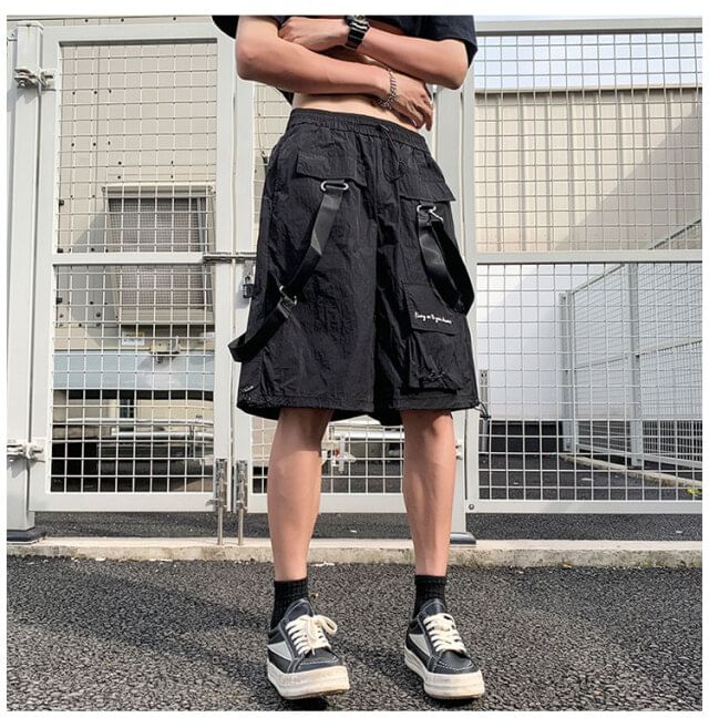 emeisa - Effen cargoshort met middelhoge taille