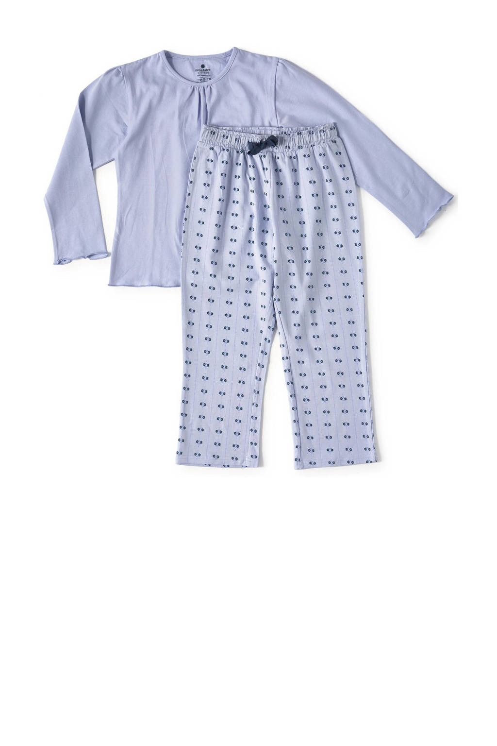 Little Label pyjama met all over print lichtblauw