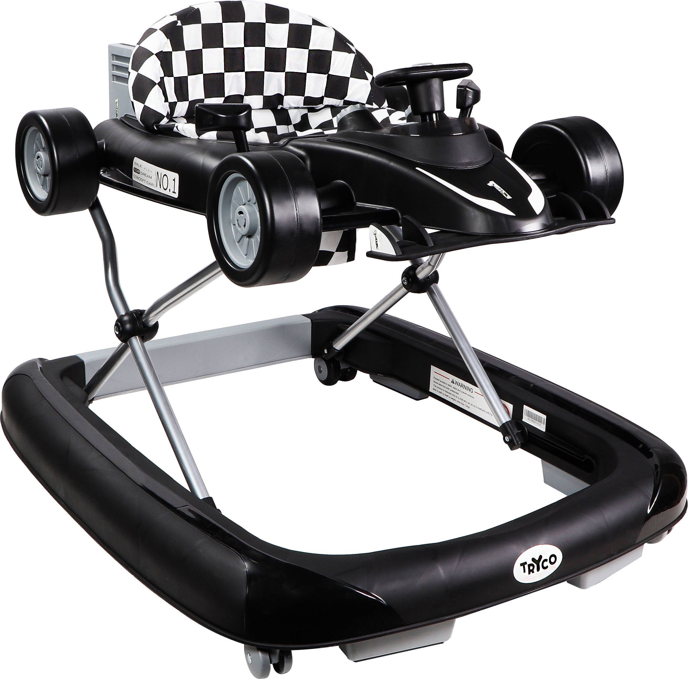 Tryco 3-in-1 Baby Walker - F1 Racer - Black