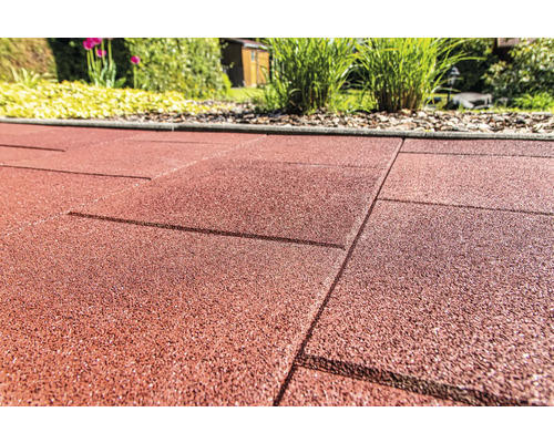 Terrasoft valbeveiligingsmat 50 x 50 x 2,5 cm roodbruin
