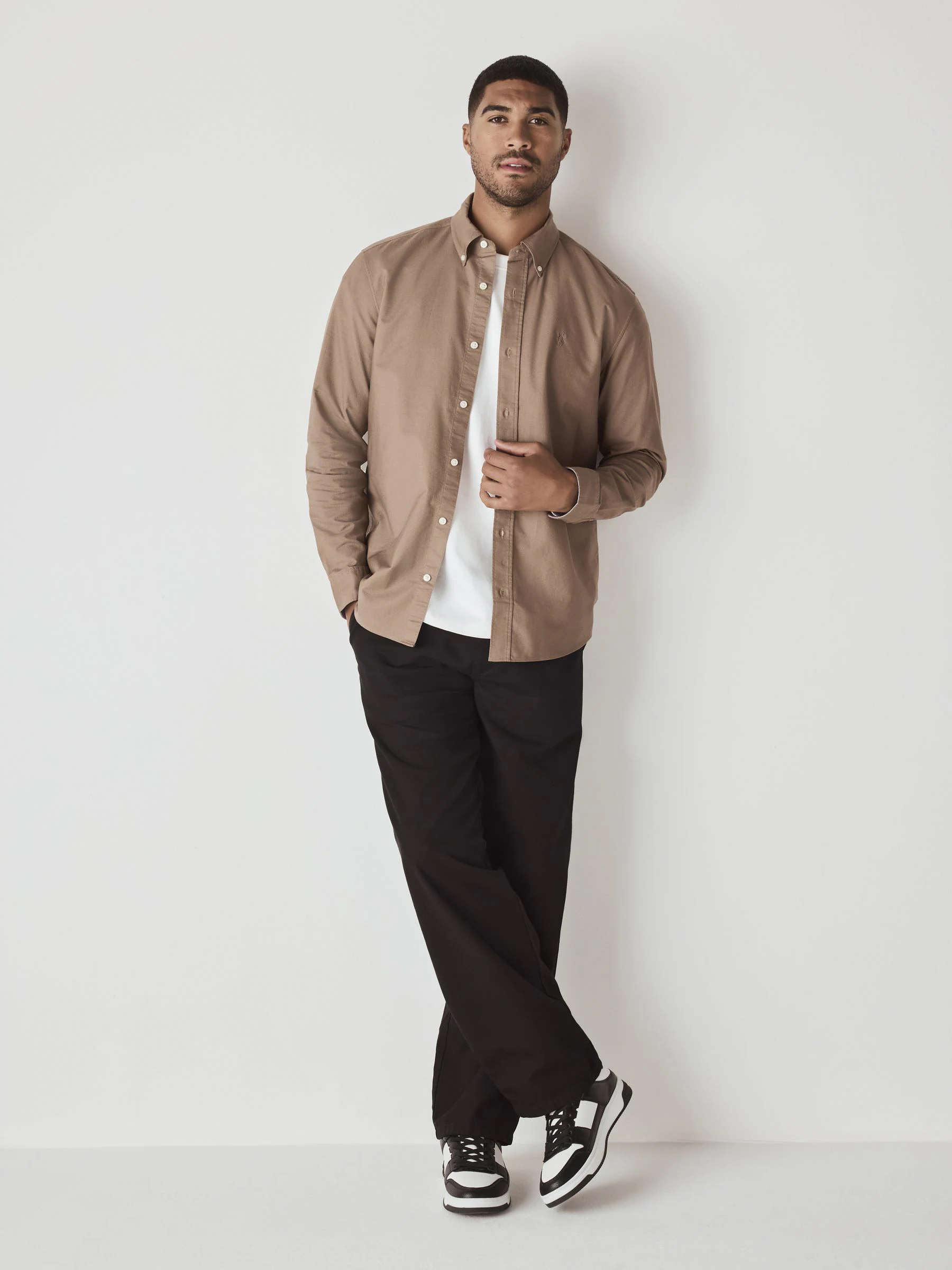 Pastel geel naturel - Slim Fit - Oxford-hemd met lange mouwen