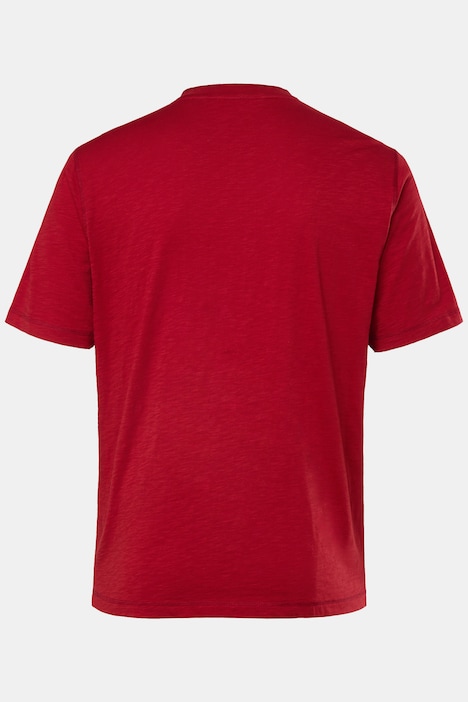 Henley, Halbarm, Rundhals mit Knopfleiste, bis 8 XL
