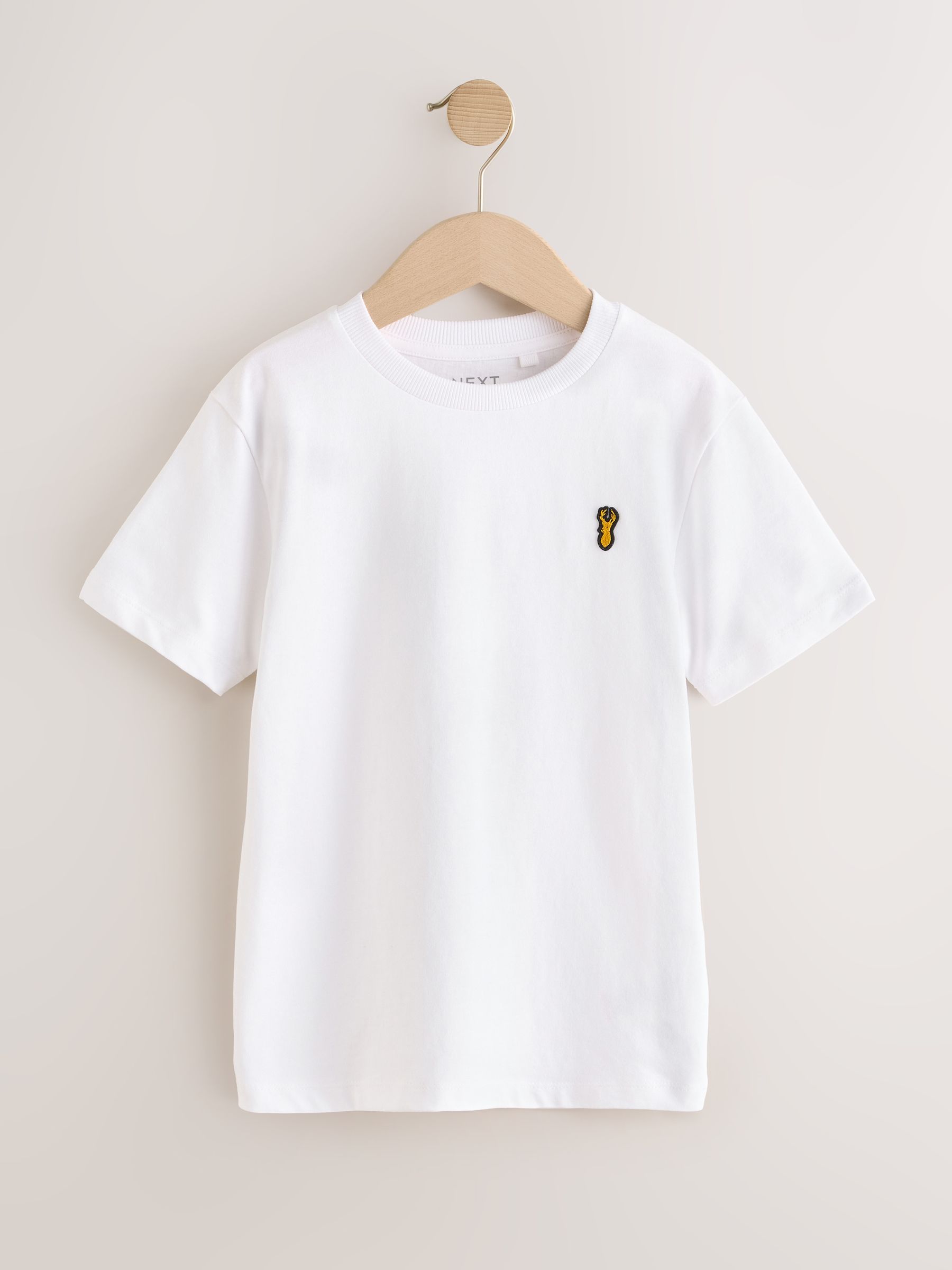 Pastel - T-shirts met korte mouwen en geborduurd rendier, verpakking van 4 (3-16jr)