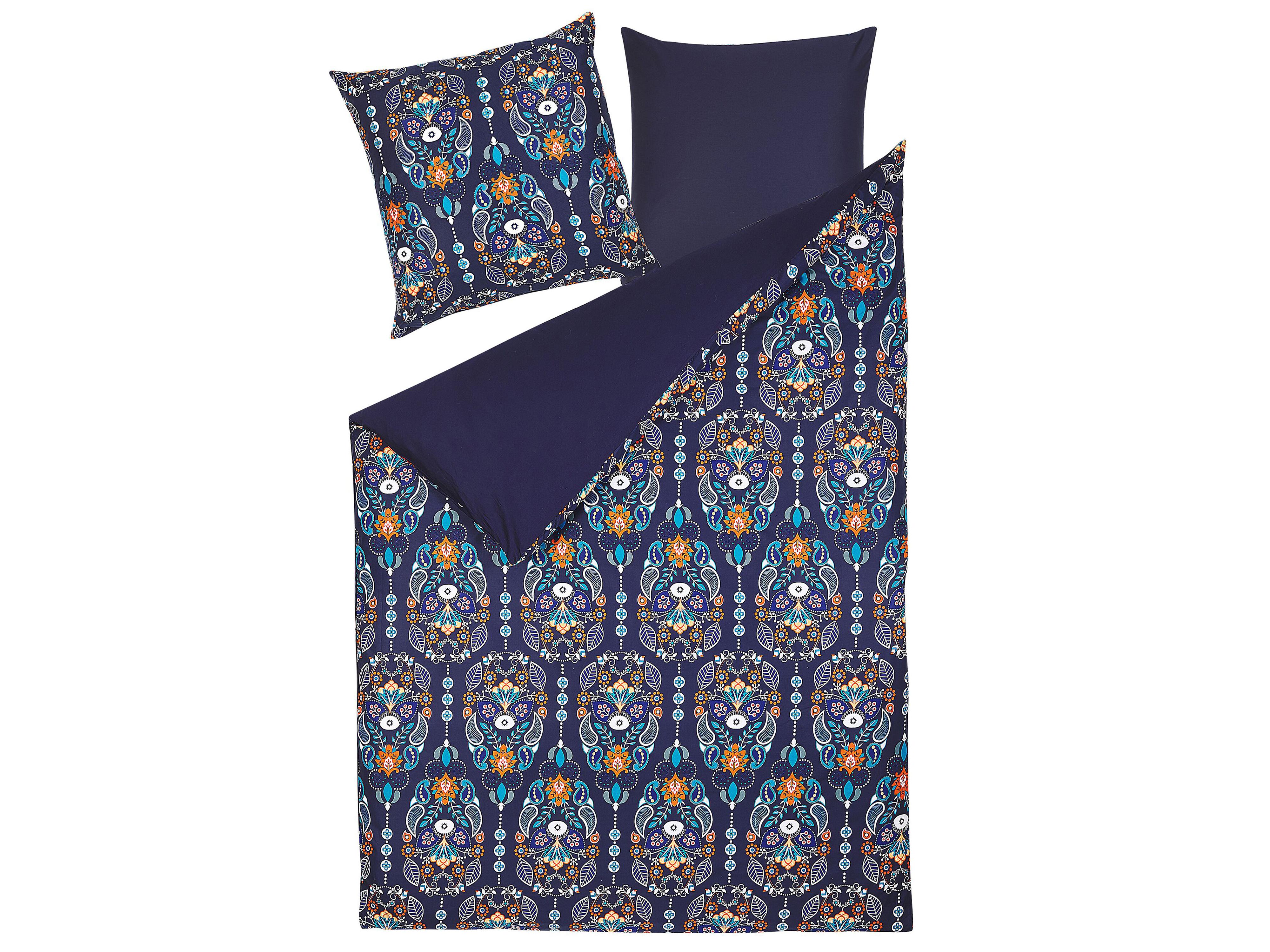 Dekbedovertrekset MADRONA Katoen-satijn 155 x 220 cm Donkerblauw