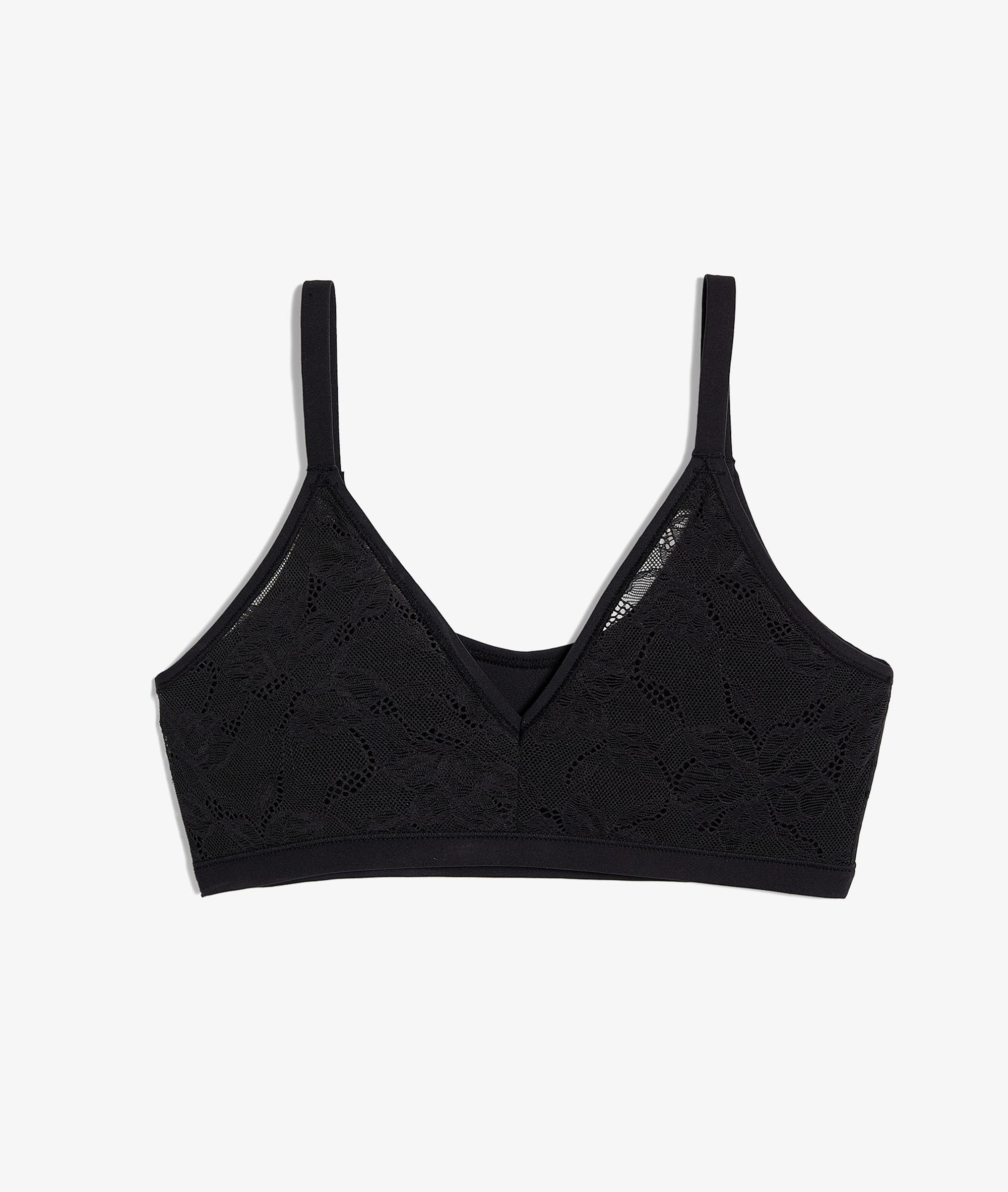 Brassière réversible en dentelle et microfibre extensible
