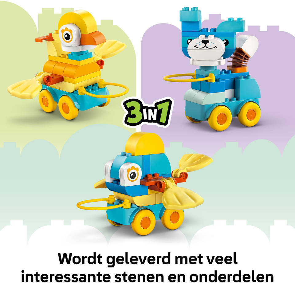 LEGO DUPLO 3-in-1 dieren op wielen 10448