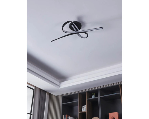 LED plafondlamp 19W 2700 lm 3000K 69x28 cm Selvina 1 zwart/wit