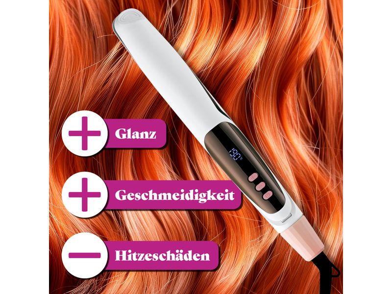 VITALmaxx Lockenstyler Profi Hair Styler Glätteisen, Lockenstab und Welleneisen in einem Gerät