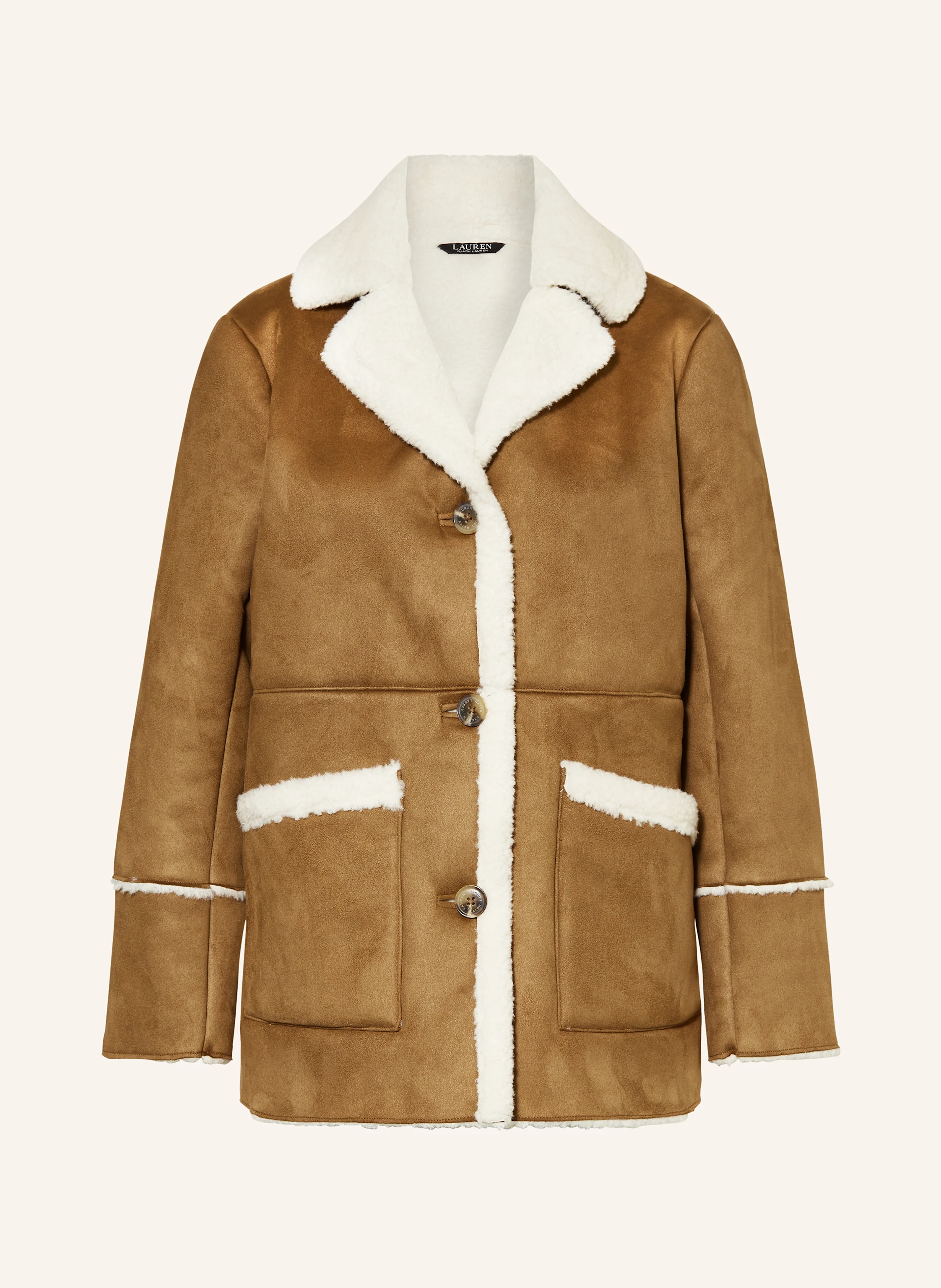 LAUREN RALPH LAUREN Jacke in Lederoptik mit Kunstfell