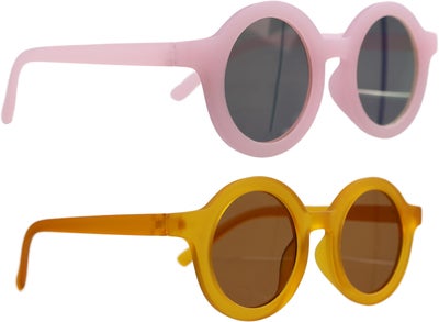 CarloBaby Solbriller Stråla 2-pack 3-6 År, Gul/Rosa