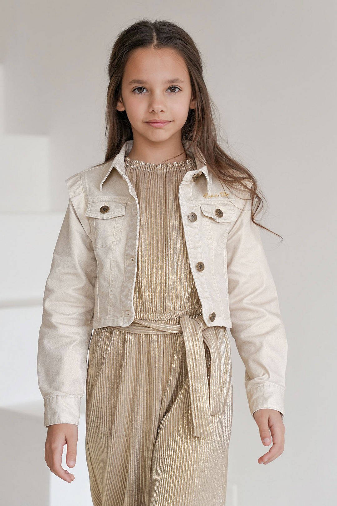 Like Flo straight jumpsuit goud