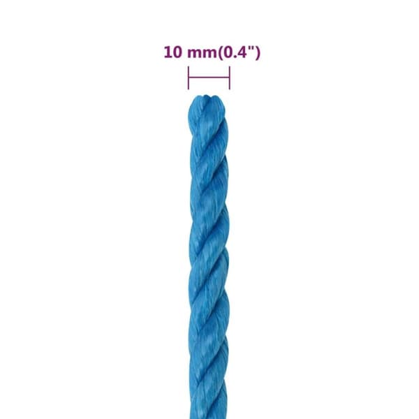 vidaXL Arbeidstau blå 10 mm 25 m polypropylen