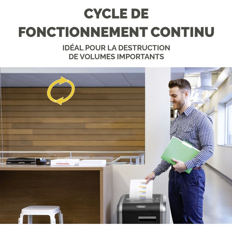 Destructeur Fellowes 225i - coupe fibre