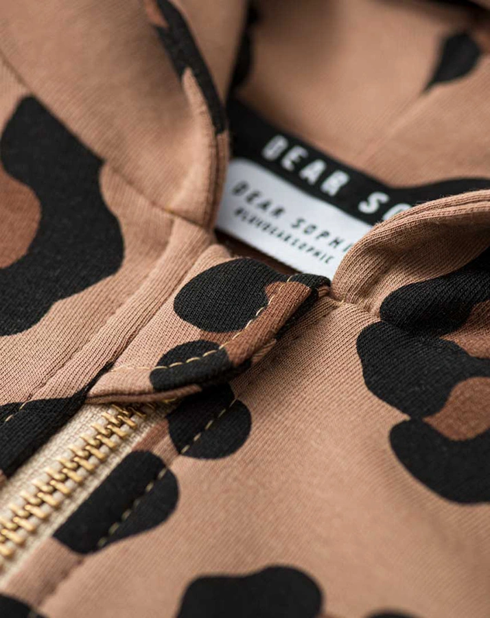 Bomberjacke SPOTS AOP in brown