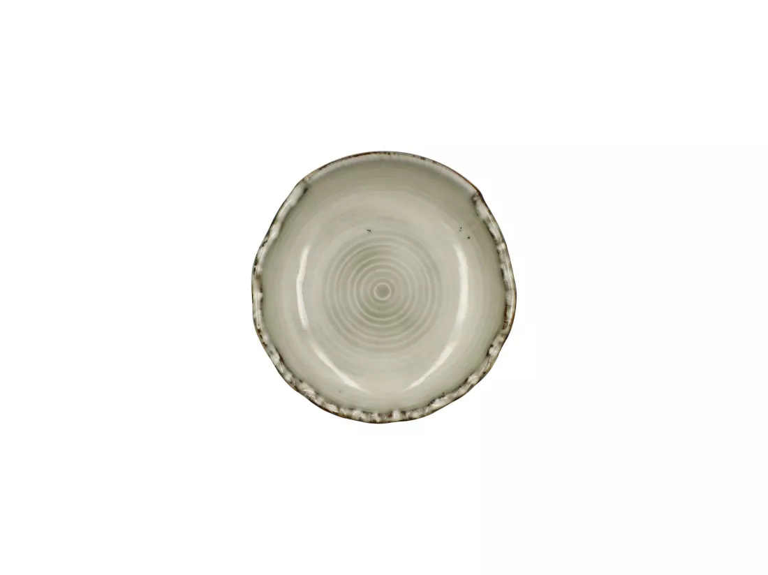 Ogo Living - Assiette Coupe Nakuru 22.5cm En Gres Gris Et Beige