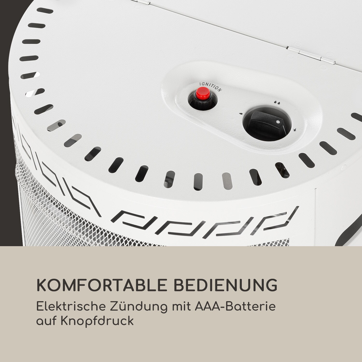 Bonaparte Fire Gasheizgerät 4200W elektr. Zündung Bodenrollen ODS-System