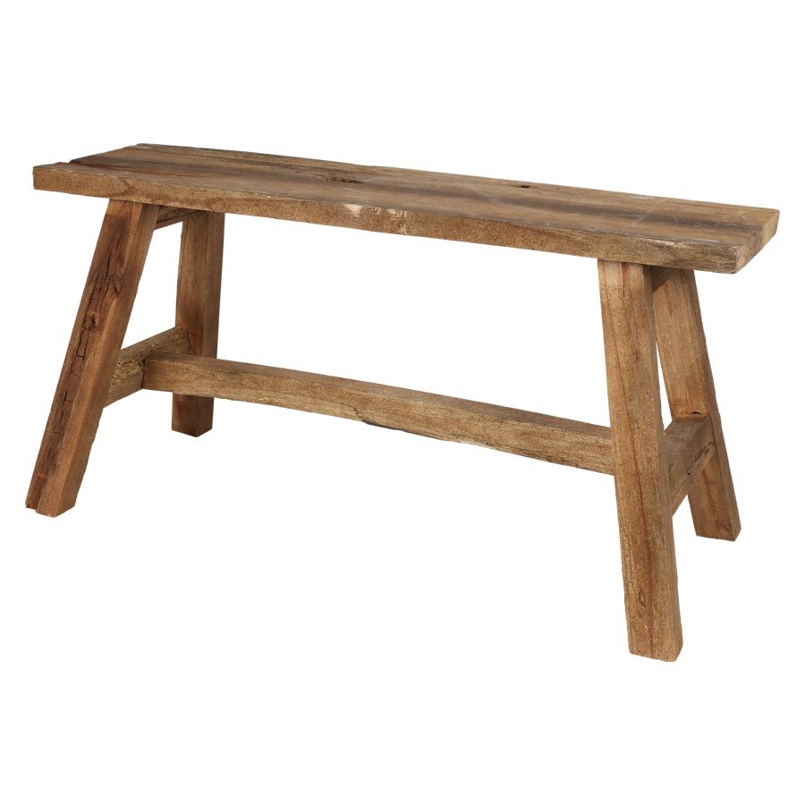 Holz-Sitzbank Ranch Rustikal 90x35x45cm Natur