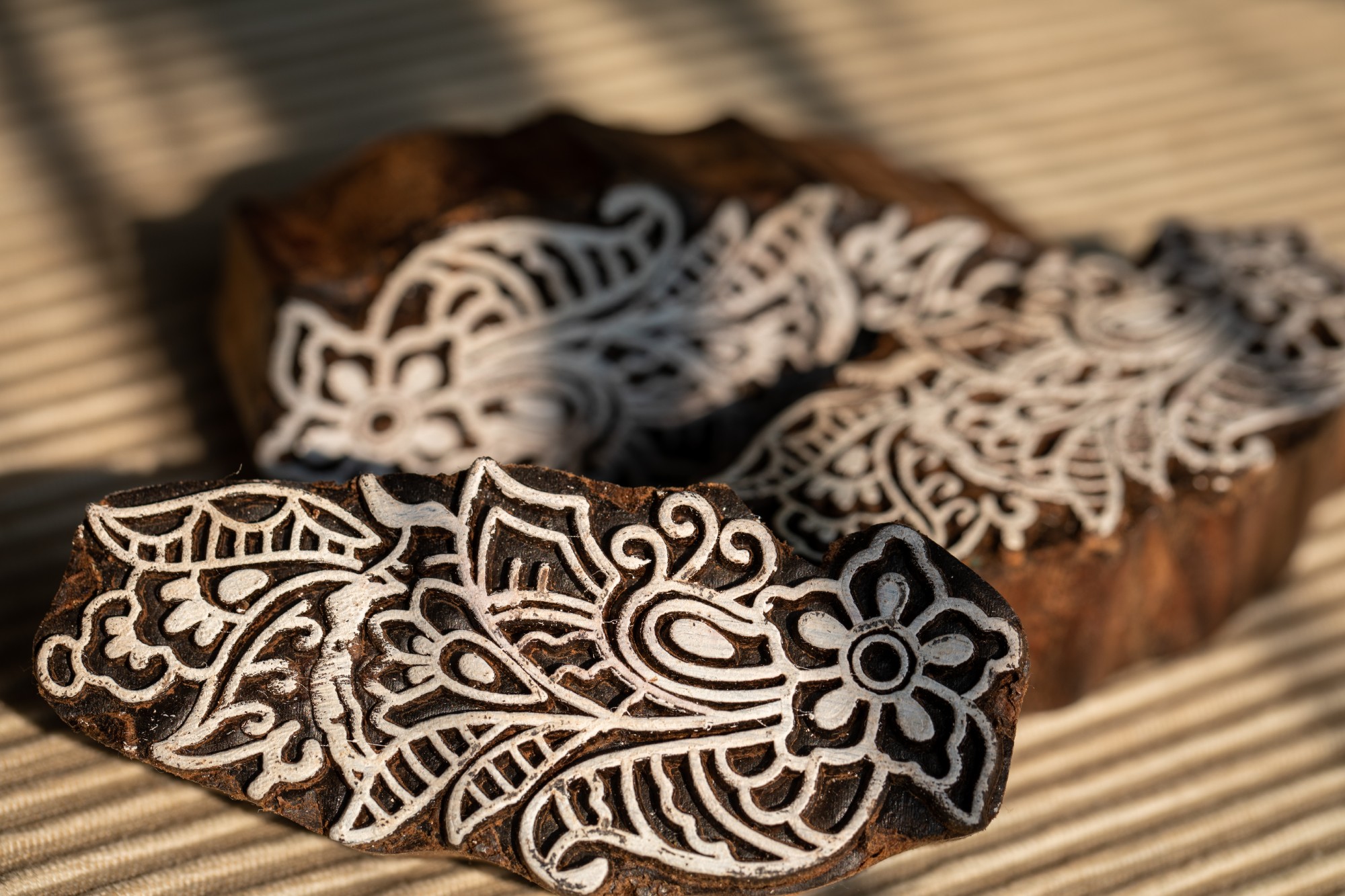 Textilstempel 9 Designs, aus Hartholz, B 10 cm, L 6 cm günstig bestellen