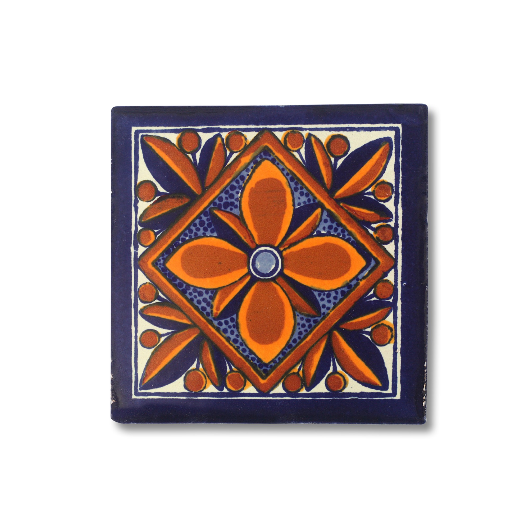 Kachel 'Puebla', multicolor, T 10 cm, B 10 cm, H 0,5 cm von fischer's lagerhaus