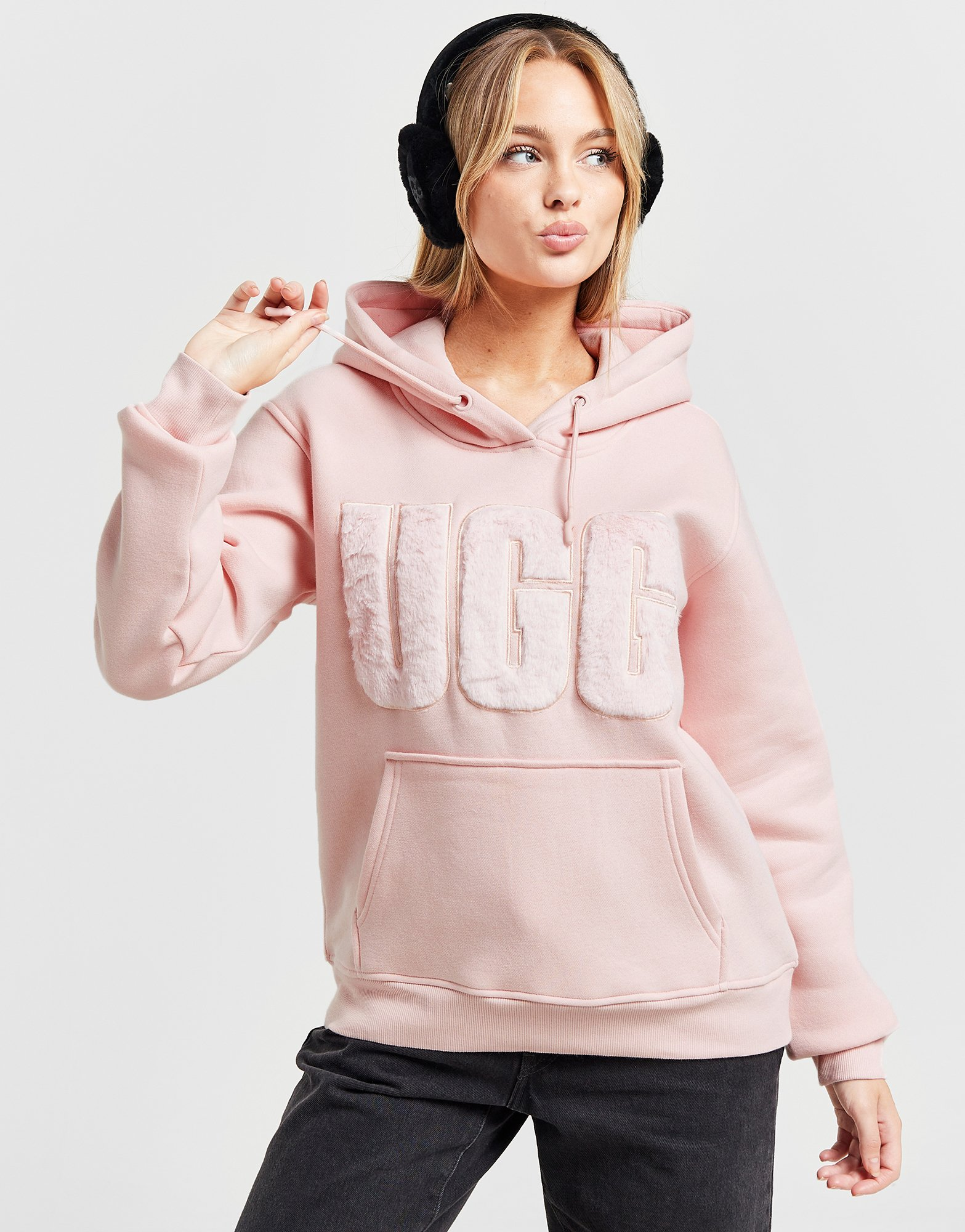 UGG Sweat à Capuche Fuzzy Logo Femme