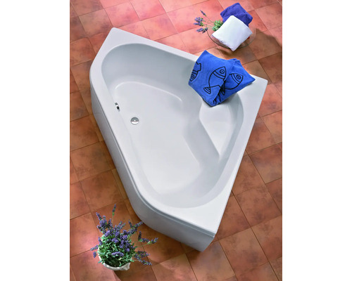 OTTOFOND Minerva bad 135 x 135 cm wit glanzend glad 850801