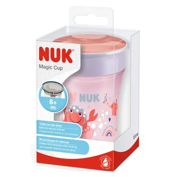Copo de Aprendizagem Nuk Magic Cup 360° +8m Caranguejo 230ml
