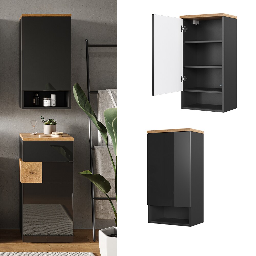 Vicco Hängeschrank Badschrank Badezimmerschrank Eden hängend 1 Tür 4 Fächer