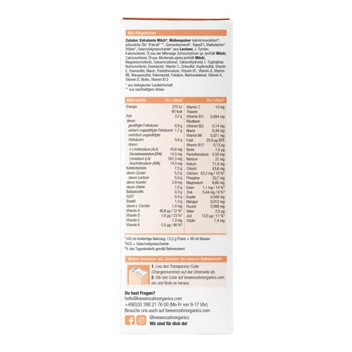 Löwenzahn Organics Bio Folgemilch 10+ Monate