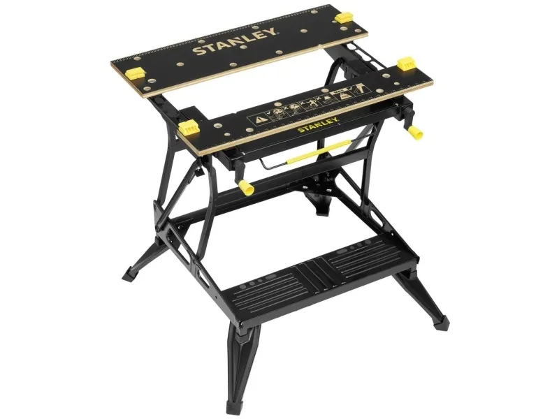 Stanley STST83800-1, Træarbejde arbejdsbord, Bamboo, Stål, Sort, Gul, 250 kg, 625 mm, 620 - 800 mm