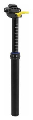 tige de selle vtt reglable alu noir diam. 30.9 l450mm (reglage par levier)