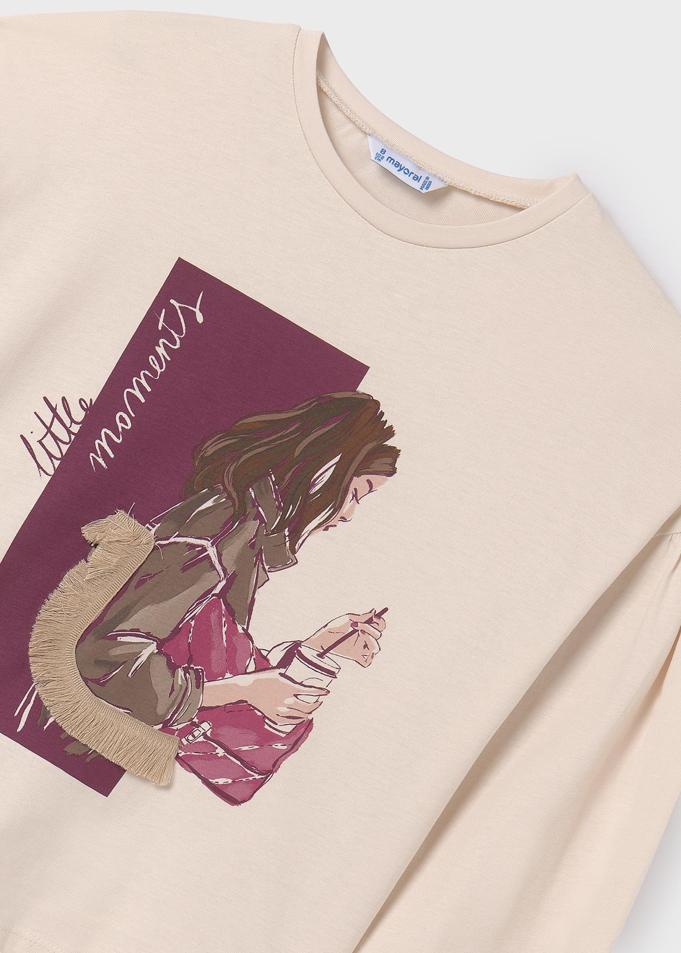 Camiseta feminina Better Cotton com mangas bufantes