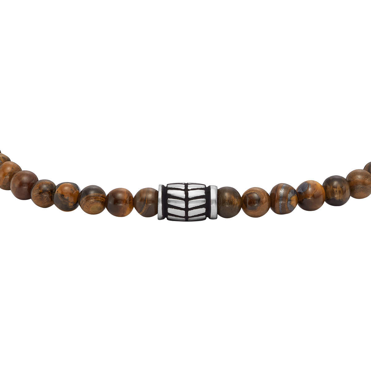 Bracelet FOSSIL acier inoxydable oeil de tigre