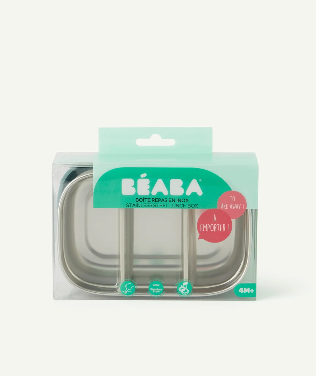 BEABABOÎTE REPAS EN INOX VERT 4M+