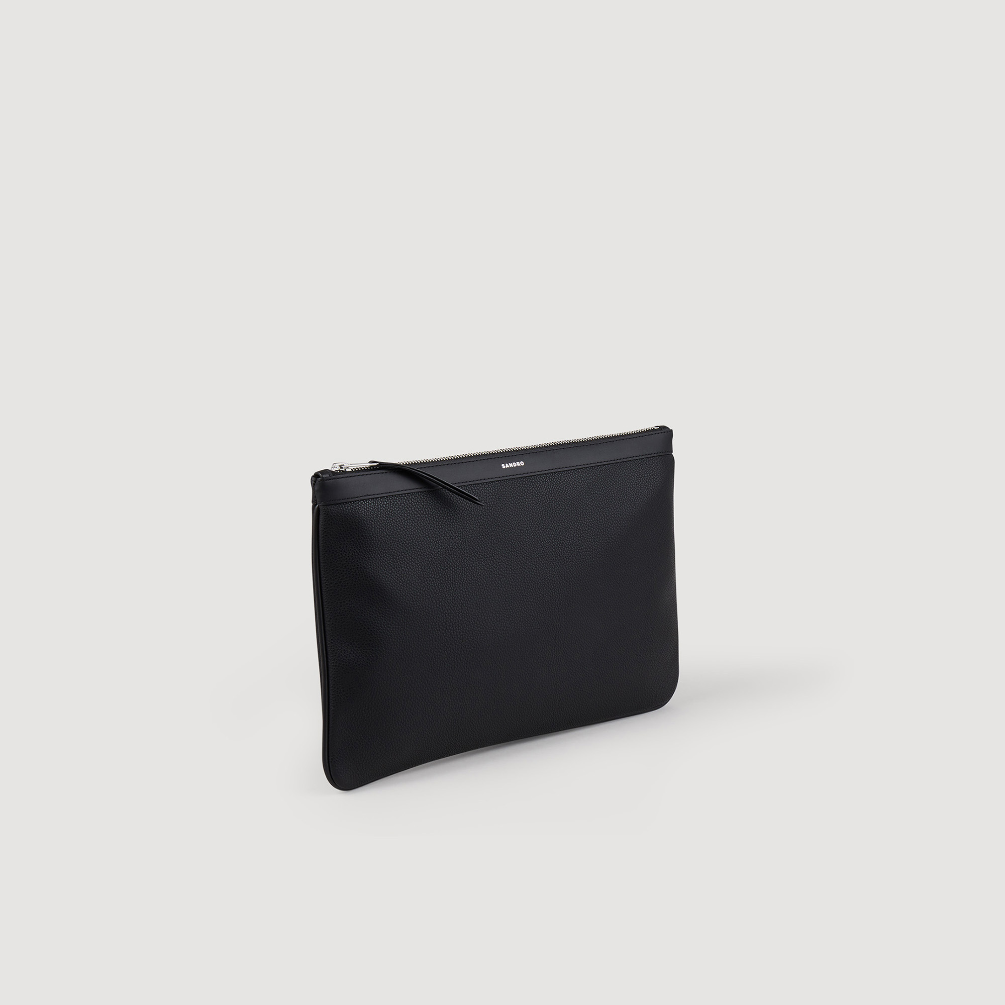 Pochette zippee en toile enduite