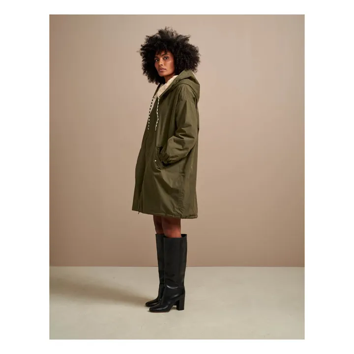 Bellerose Parka Fourrée Laos - Collection Femme  | Vert olive
