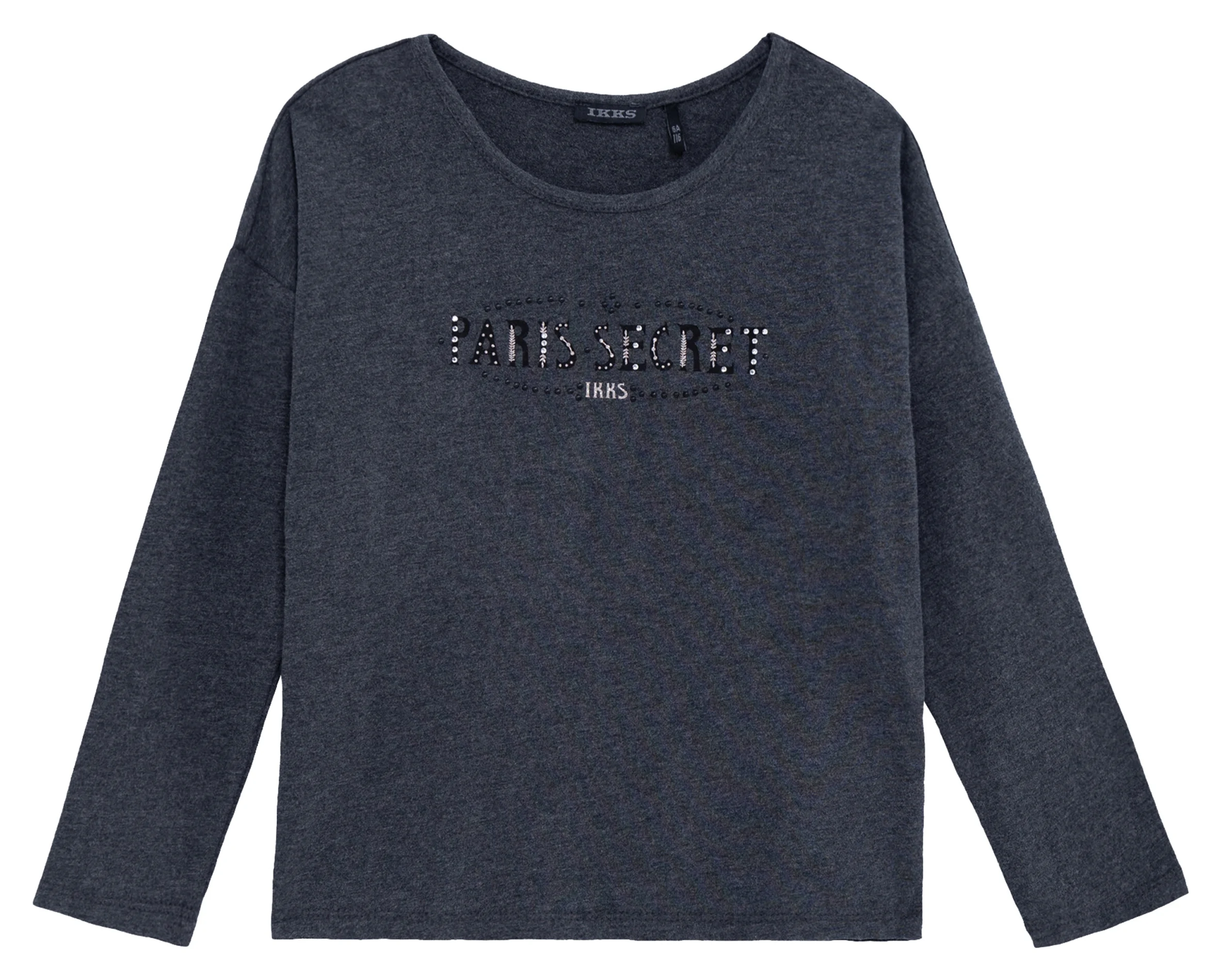 Tee-shirt col rond en coton mélangé | Gris