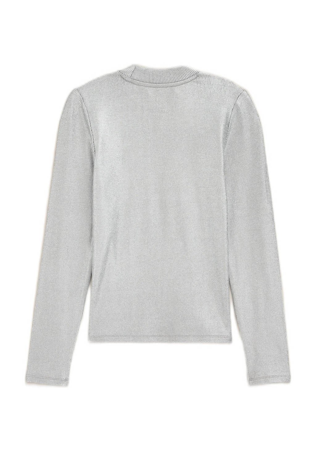 WE Fashion longsleeve zilver