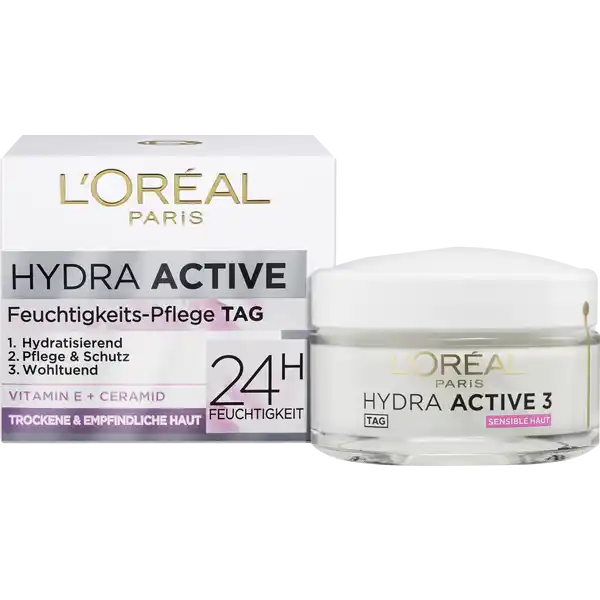 Gesichtscreme Hydra Active 24H Feuchtigkeitsspendend Empfindliche Haut Tagespflege