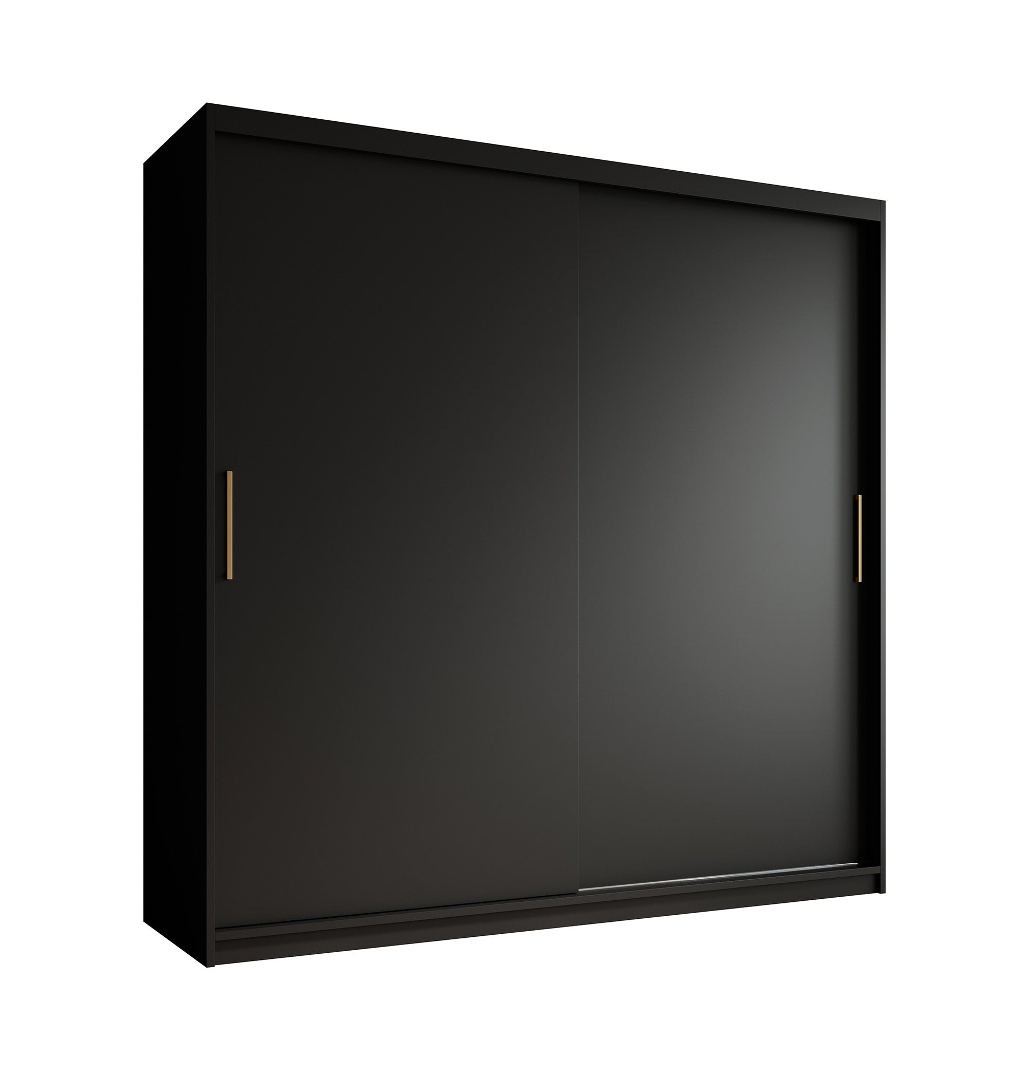 Mandalin - Kledingkast met schuifdeuren - Zwart - 200x62x200 cm