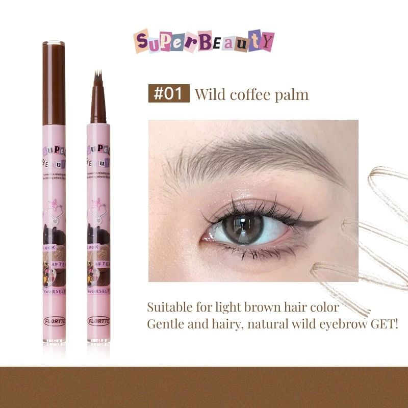 FLORTTE - Vloeibare wenkbrauwpen - 3 kleuren