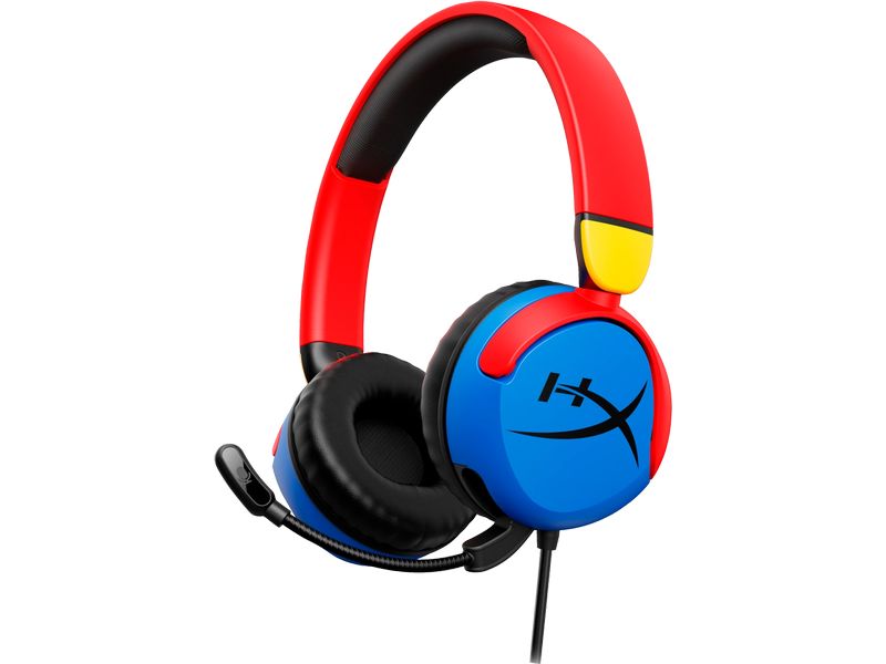 HyperX Headset Cloud Mini Blau/Gelb/Rot/Schwarz Komfortables Kinder-Gaming-Headset für PC und Spielkonsolen