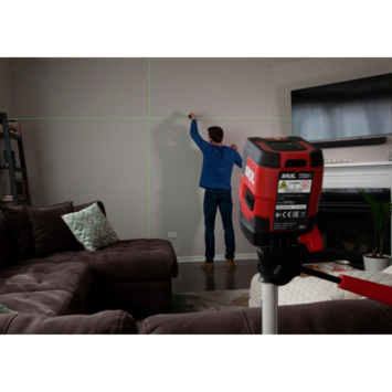 SKIL kruislijnlaser groen 20m 1912AA Li-ion accu - incl. USB lader en klem