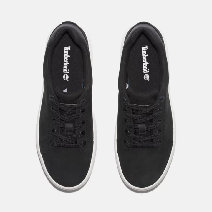 Basket basse à lacets pour femme en noir