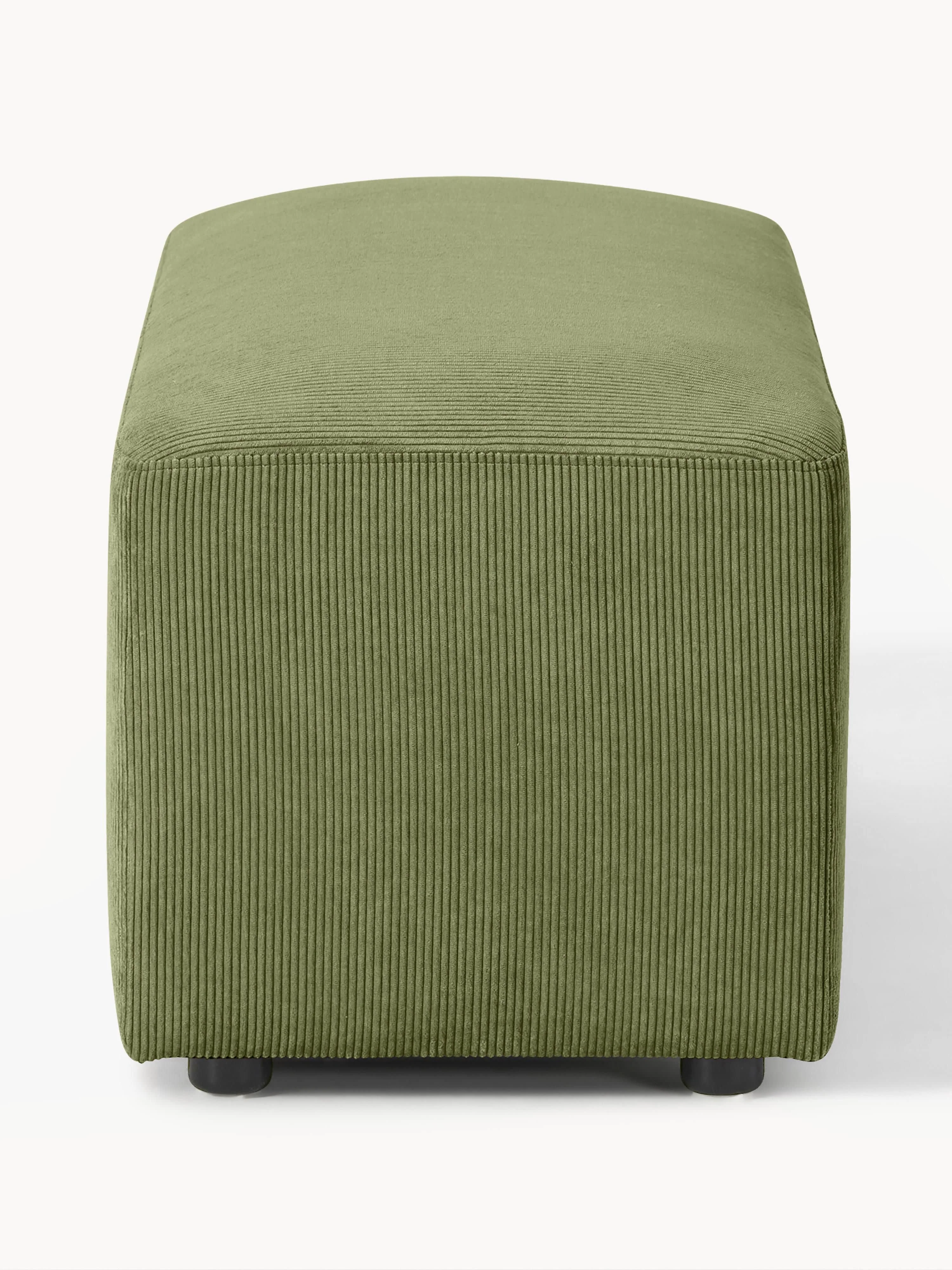 Corduroy poef Melva, B 99 x D 42 cm