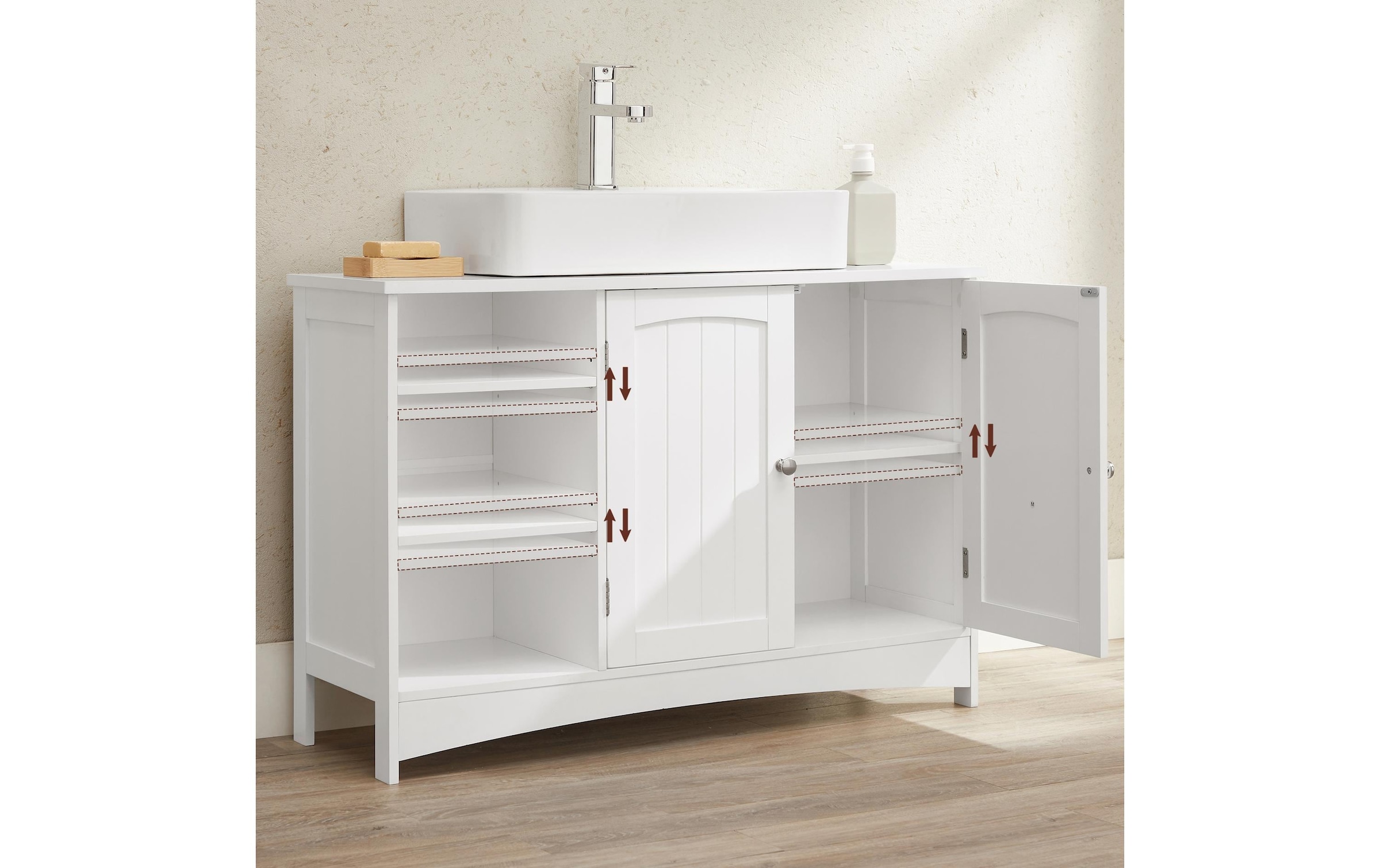 VASAGLE Waschbeckenunterschrank »90«