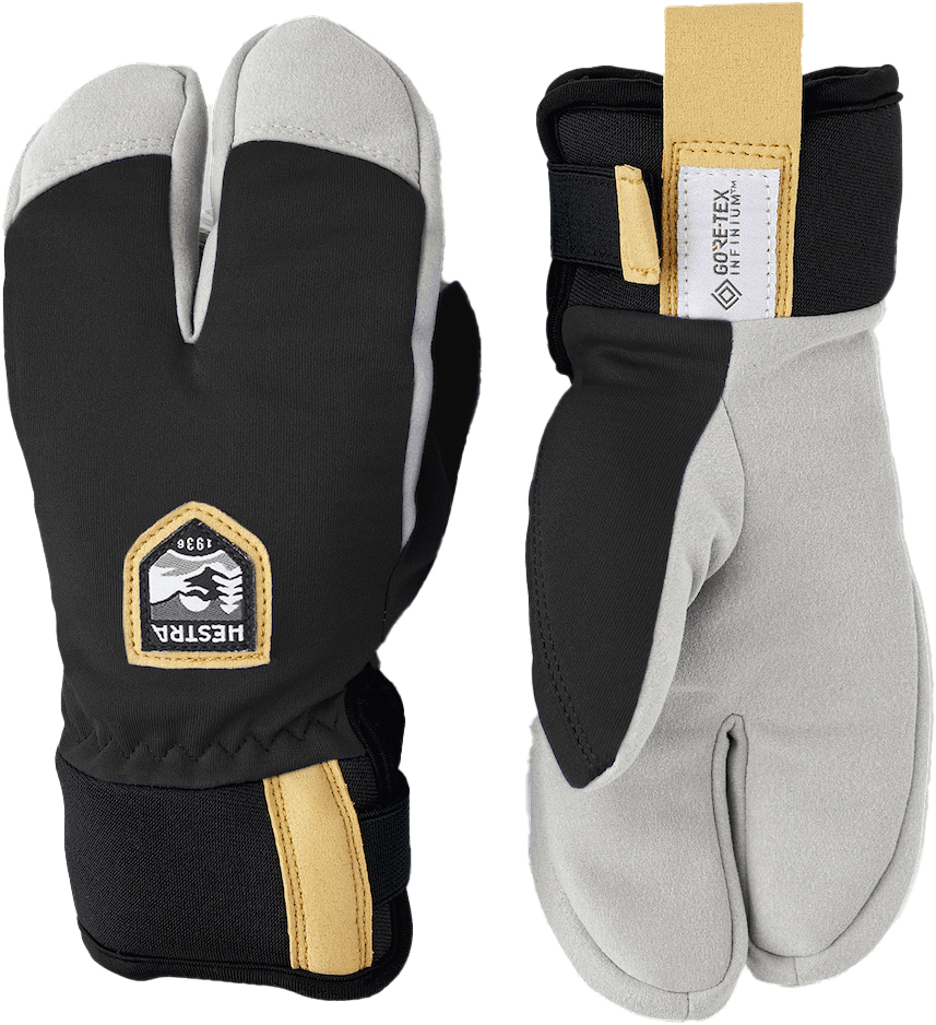 Wool Terry Split Mitt Junior Black
